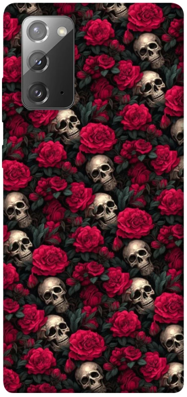 Чехол на Samsung Galaxy Note 20 Черепа и розы фото 1 из 1
