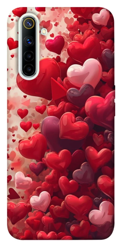 Чохол на Realme 6 Many hearts фото 1 з 1