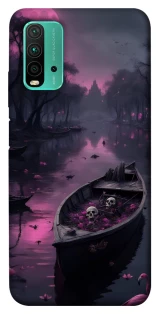 Чехол на Xiaomi Redmi Note 9 4G / Redmi 9 Power Boat and flamingo фото 1 из 1