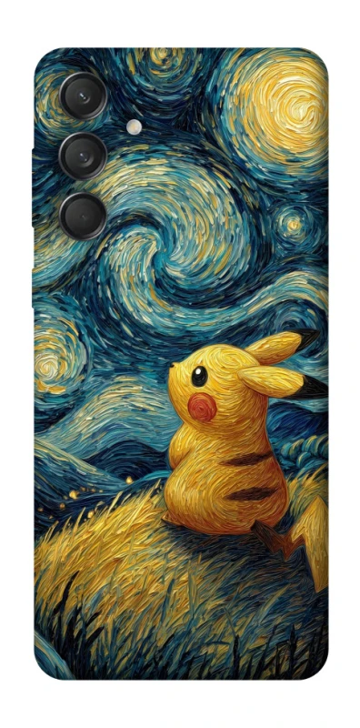 Чехол на Samsung Galaxy M55 Pikachu and Van Gogh фото 1 из 1