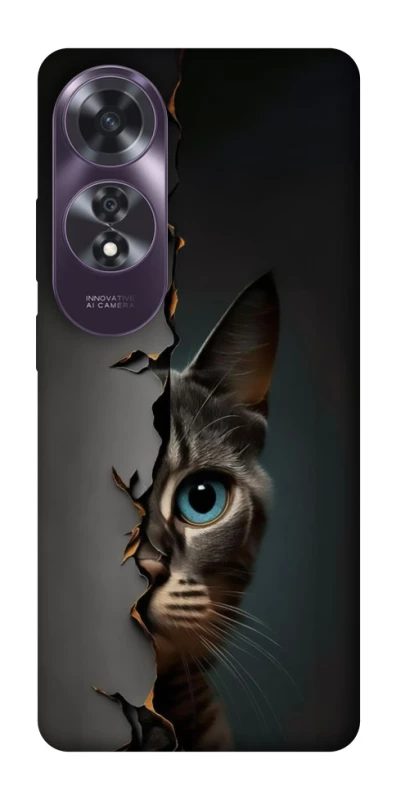 Чехол на Oppo A60 Кот-подглядыватель v2 фото 1 из 1