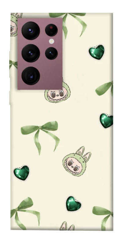 Чохол на Samsung Galaxy S22 Ultra Labubu Green Heart фото 1 з 1