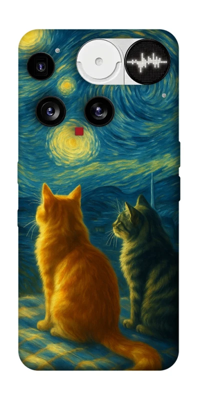 Чохол на Nothing Phone (3) Cats under the stars фото 1 Чохол на Nothing Phone (3) Cats under the stars фото 1 з 1