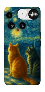 Чехол на Nothing Phone (3) Cats under the stars фото 1 Чехол на Nothing Phone (3) Cats under the stars фото 1 из 1