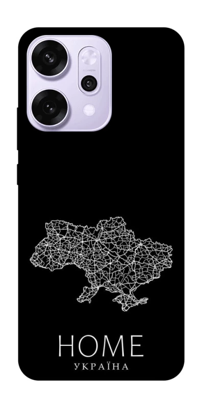 Чохол на Oppo Reno 14 Pro Ukraine black map фото 1 з 1