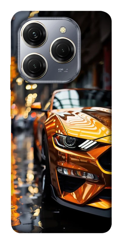 Чохол на TECNO Spark 20 Pro Golden sports car фото 1 з 1