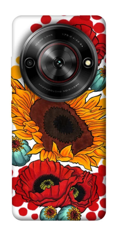 Чохол на ZTE Nubia Focus Соняшники та маки фото 1 з 1