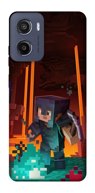 Чохол на Motorola Moto E15 Minecraft game adventure фото 1 з 1
