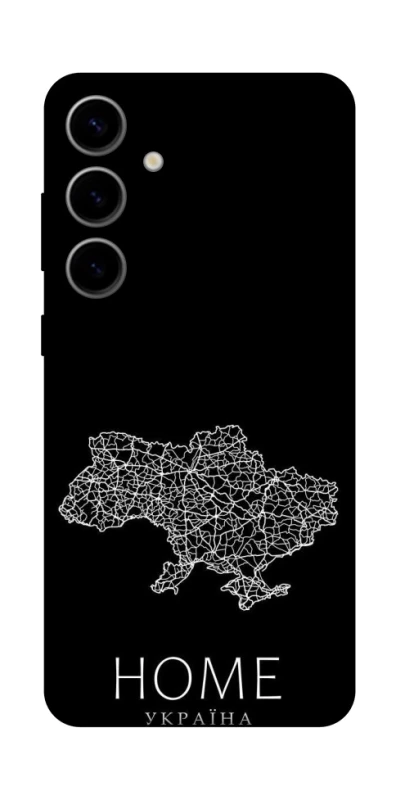 Чохол на Samsung Galaxy S25 Ukraine black map фото 1 з 1