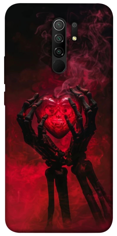 Чохол на Xiaomi Redmi 9 Heart in the hands of a skeleton фото 1 з 1