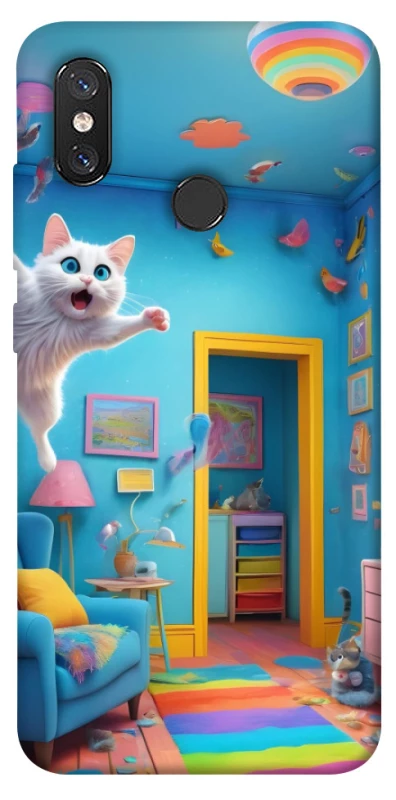Чехол на Xiaomi Mi 8 crazy cat фото 1 из 1
