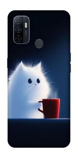 Чохол на Oppo A53 / A32 / A33 Чохол кіт з кавою фото 1 Чохол на Oppo A53 / A32 / A33 Чохол кіт з кавою фото 1 з 1
