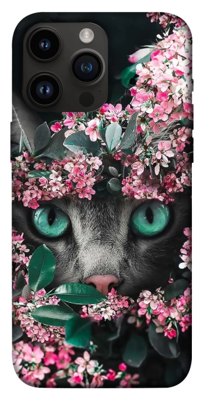 Чохол на Apple iPhone 14 Pro Max (6.7") Кіт в квітах фото 1 з 1