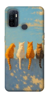 Чохол на Oppo A53 / A32 / A33 cats on wall фото 1 Чохол на Oppo A53 / A32 / A33 cats on wall фото 1 з 1