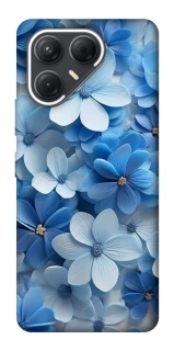 Чехол на TECNO Pova 7 Синие цветы фото 1 из 1