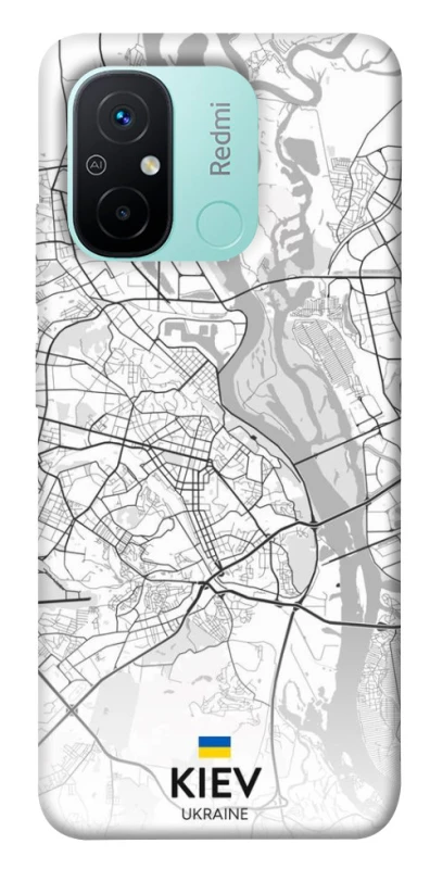 Чехол на Xiaomi Redmi 12C / Poco C55 Kiev white map фото 1 из 1