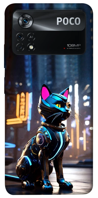Чехол на Xiaomi Poco X4 Pro 5G Cyber cat фото 1 из 1