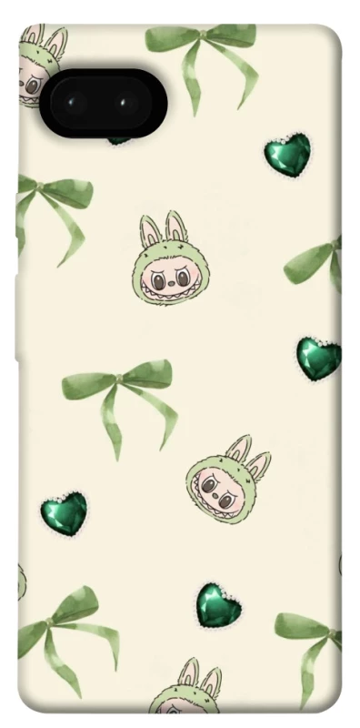 Чехол на Google Pixel 7a Labubu Green Heart фото 1 из 1