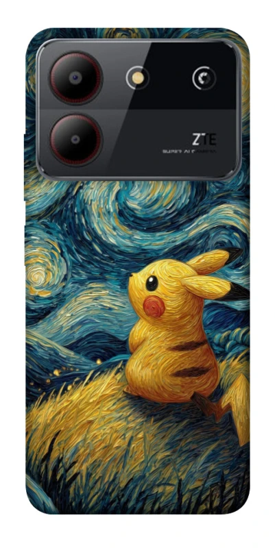 Чохол на ZTE Blade A54 4G Pikachu and Van Gogh фото 1 з 1
