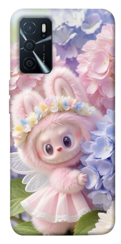 Чохол на Oppo A16s / A16 Labubu & Flowers ver.1 фото 1 з 1