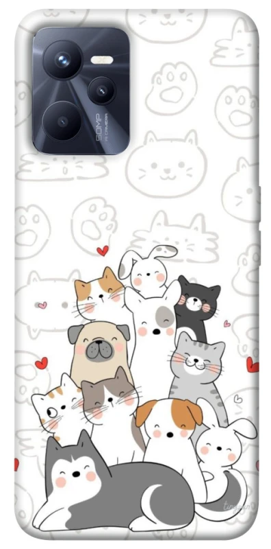 Чехол на Realme C35 Funny Pets фото 1 из 1