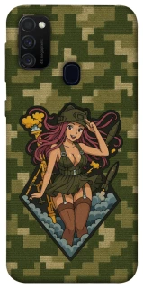 Чехол на Samsung Galaxy M21 Military Waifu фото 1 из 1