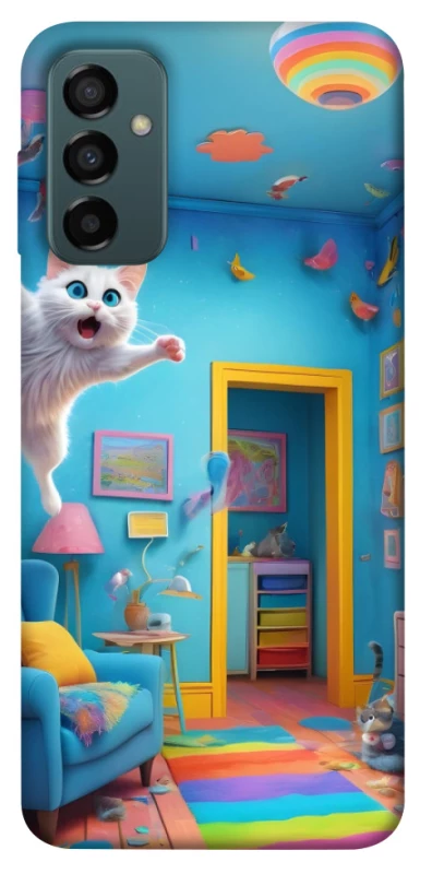 Чехол на Samsung Galaxy M13 4G crazy cat фото 1 из 1