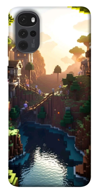 Чохол на Motorola Moto G22 Minecraft sunset фото 1 з 1