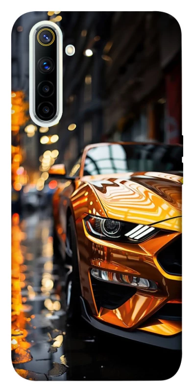 Чохол на Realme 6 Golden sports car фото 1 з 1