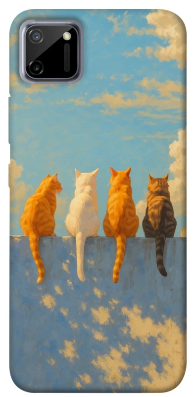 Чехол на Realme C11 cats on wall фото 1 из 1