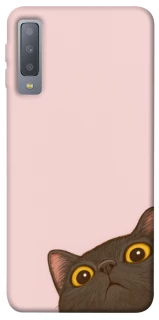 Чехол на Samsung A750 Galaxy A7 (2018) Peeping cat фото 1 из 1