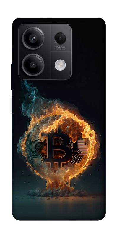 Чехол на Xiaomi Redmi Note 13 5G Fire Bitcoin фото 1 из 1