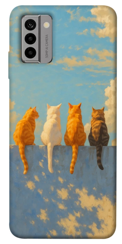 Чехол на Nokia G22 cats on wall фото 1 из 1