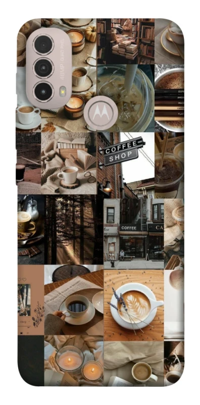 Чохол на Motorola Moto E40 Coffee collage ver.3 фото 1 з 1