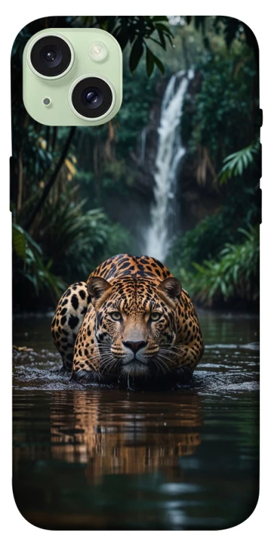 Чехол на Apple iPhone 15 Plus (6.7") Leopard in water фото 1 из 1