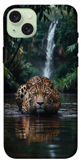 Чехол на Apple iPhone 15 Plus (6.7") Leopard in water фото 1 из 1