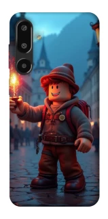 Чехол на Samsung Galaxy F16 Roblox Fire Logo Blue Flames фото 1 из 1