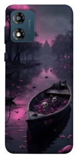 Чехол на Motorola Moto E13 Boat and flamingo фото 1 из 1