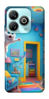 Чехол на ZTE Blade A75 4G crazy cat фото 1 из 1