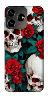 Чехол на ZTE Blade V50 Design 4G skull and rose фото 1 из 1