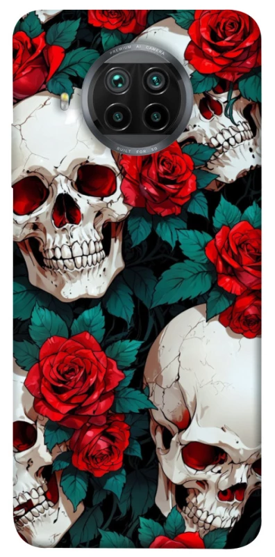 Чохол на Xiaomi Mi 10T Lite / Redmi Note 9 Pro 5G skull and rose фото 1 з 1