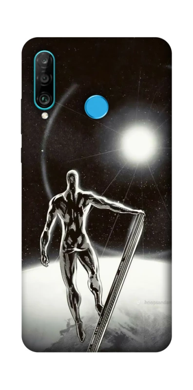 Чехол на Huawei P30 lite Серебряный сёрфер фото 1 из 1