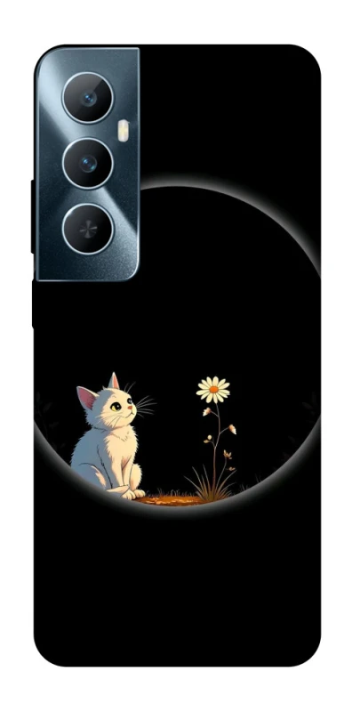 Чехол на Realme C65 4G Cat and flower фото 1 из 1