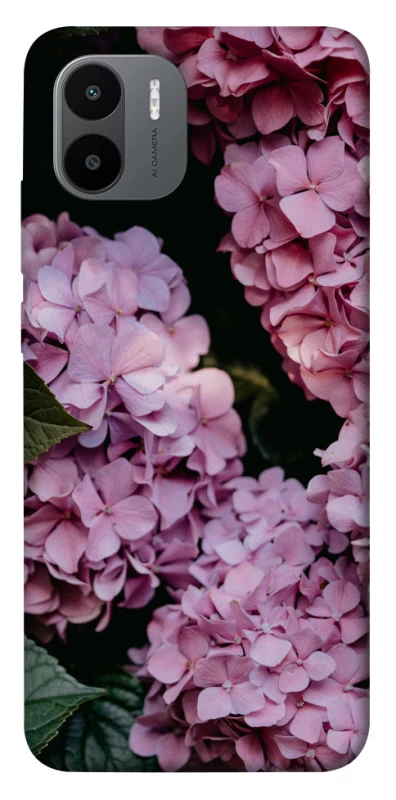 Чохол на Xiaomi Redmi A1+ / Poco C50 / A2+ Рожеві гартензії фото 1 з 1