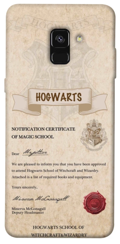 Чехол на Samsung A530 Galaxy A8 (2018) The Hogwarts acceptance letter фото 1 из 1