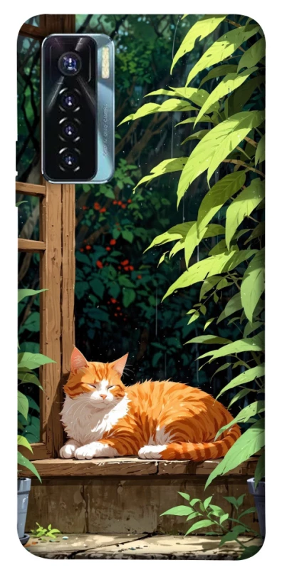 Чехол на TECNO Camon 17 Pro red cat фото 1 из 1