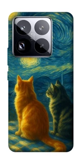 Чохол на Xiaomi 15 Pro Cats under the stars фото 1 Чохол на Xiaomi 15 Pro Cats under the stars фото 1 з 1
