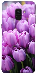 Чехол на Samsung A530 Galaxy A8 (2018) Фиолетовые тюльпаны фото 1 из 1