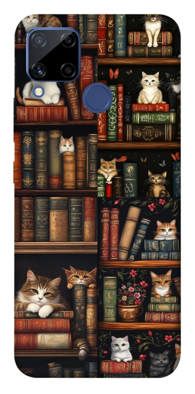 Чохол на Realme C15 Cats & Books фото 1 з 1