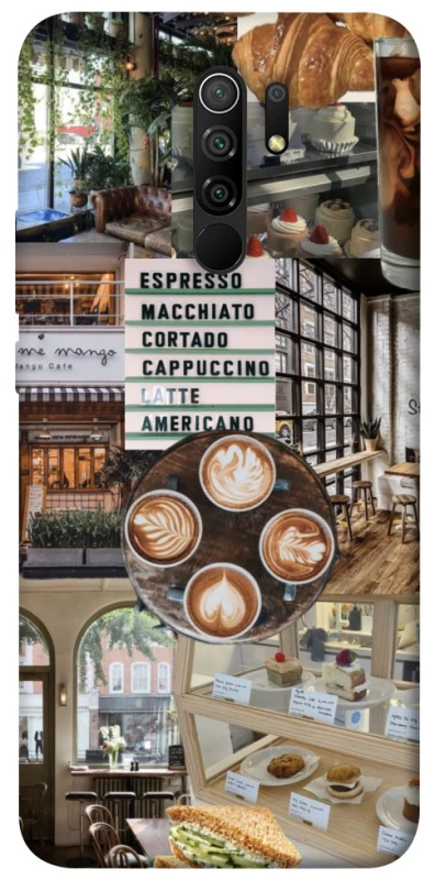 Чохол на Xiaomi Redmi 9 Coffee collage ver.5 фото 1 з 1